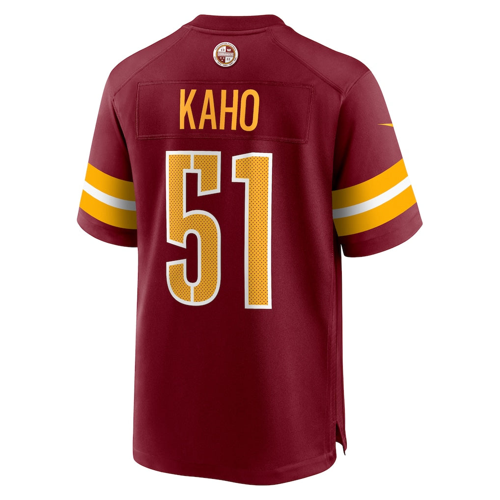 Qdoa W.Commanders #51 Ale Kaho Burgundy Team Game Jersey