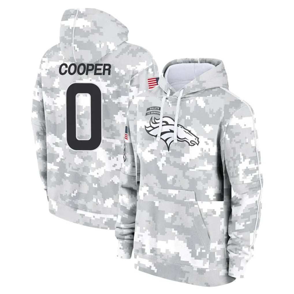 D.Broncos #0 Jonathon Cooper Player Arctic Camo Salute to Service Hoodies Limited Game Qdoa Stitched Jerseys