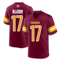 W.Commanders #17 Terry Mclaurin Player Burgundy Home Game Qdoa Stitched Jerseys