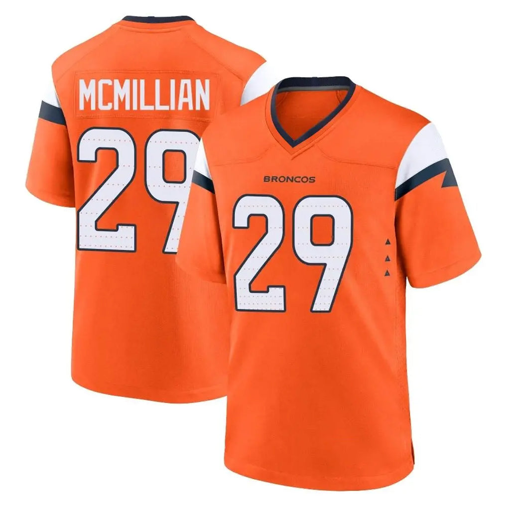 D.Broncos #29 Ja'Quan McMillian Player Orange Home Game Qdoa Stitched Jerseys