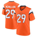 D.Broncos #29 Ja'Quan McMillian Player Orange Home Game Qdoa Stitched Jerseys