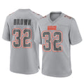 C.Browns #32 Jim Brown Player Gray Atmosphere Fashion Game Qdoa Stitched Jerseys