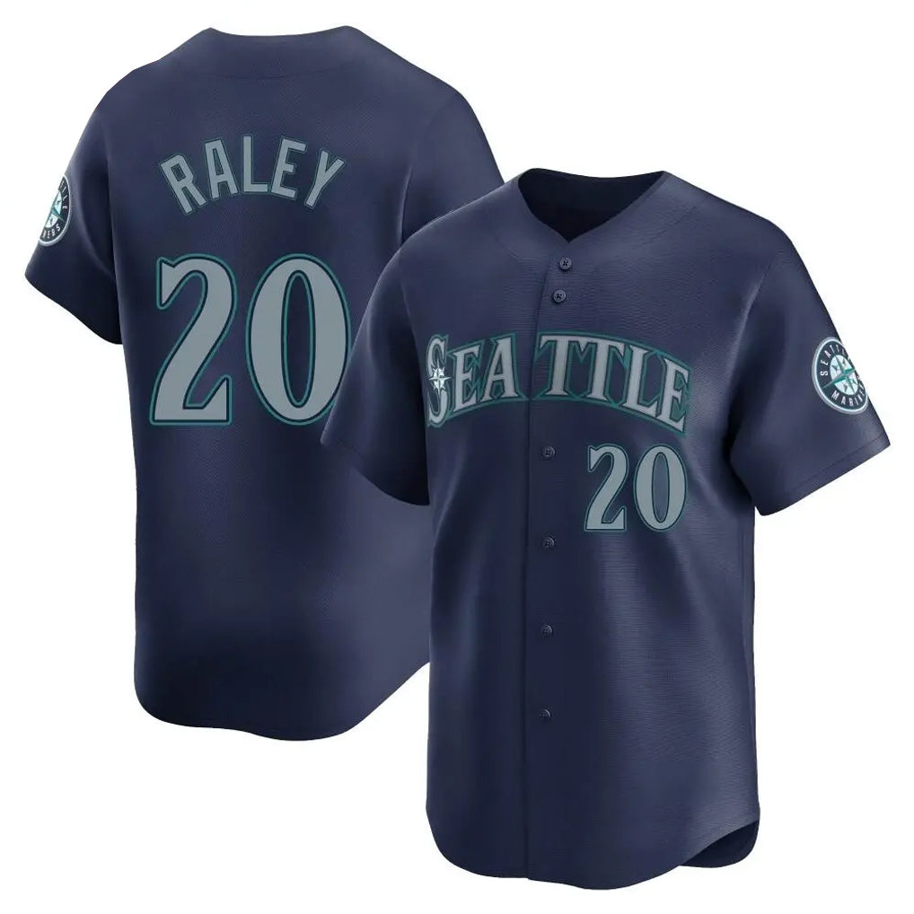 S.Mariners #20 Luke Raley Player Navy Home Limited Qdoa Stitched Jerseys