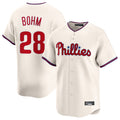 P.Phillies #28 Alec Bohm Player Cream Home Limited Qdoa Stitched Jerseys