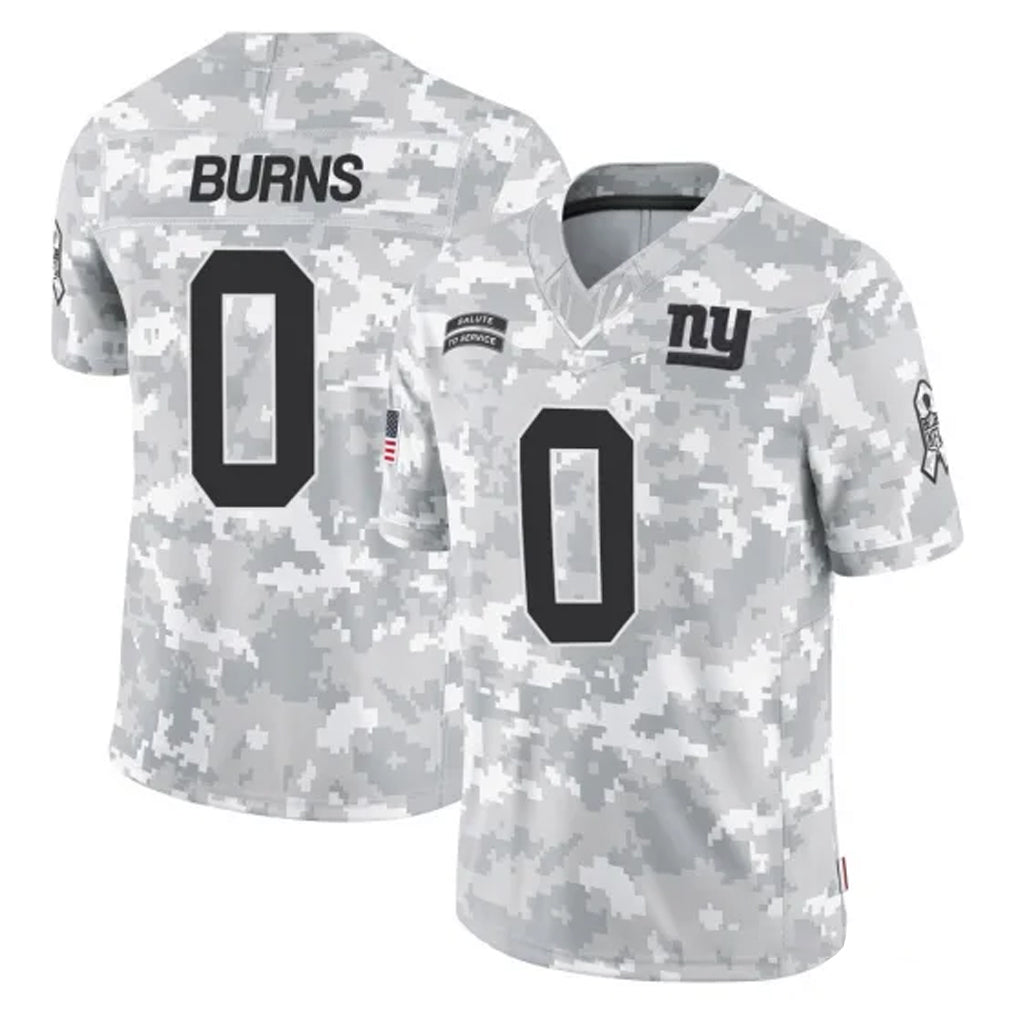 NY.Giants #0 Brian Burns Player Arctic Camo Salute To Service Limited Game Qdoa Stitched Jerseys