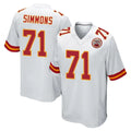 KC.Chiefs #71 Josh Simmons Player White Home Game Qdoa Stitched Jerseys