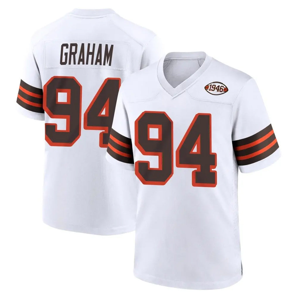 C.Browns #94 Mason Graham Player White Alternate Home Game Qdoa Stitched Jerseys