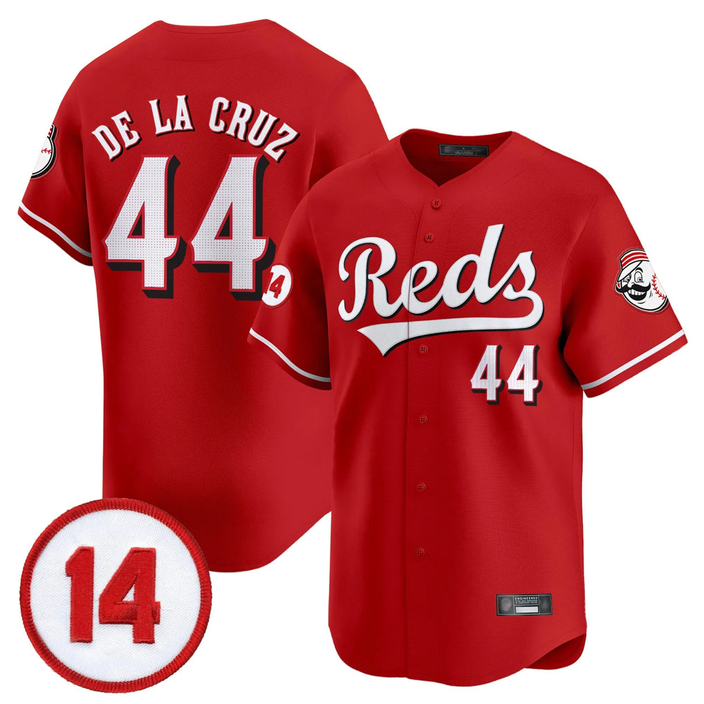 C.Reds #44 Elly De La Cruz Player Red Vapor Premier Limited Home Qdoa Stitched Jerseys