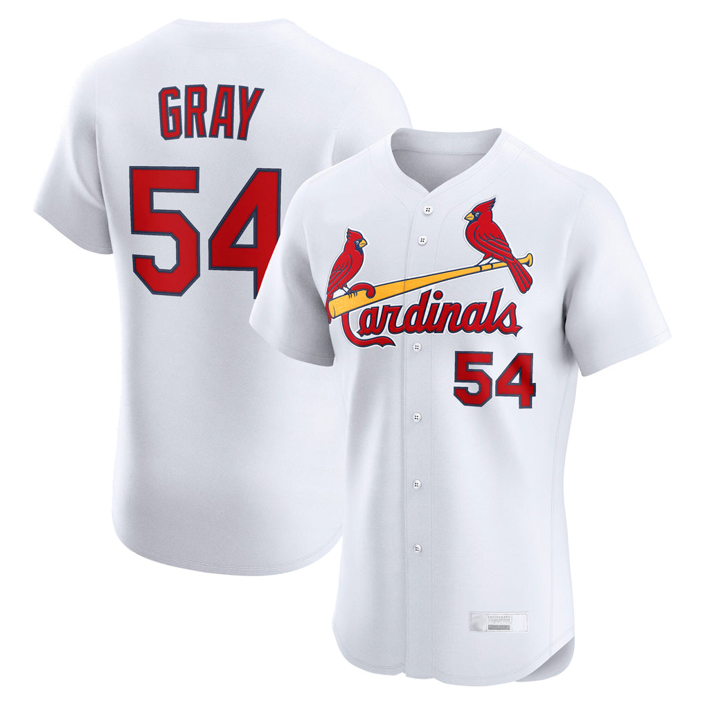 St. Louis Cardinals #54 Sonny Gray Player White Home Limited Elite Qdoa Stitched Jerseys