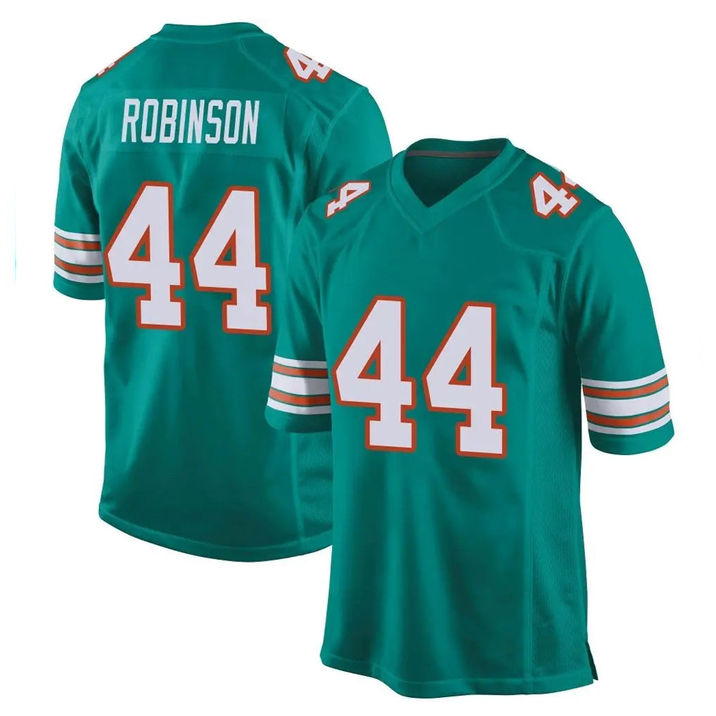 M.Dolphins #44 Chop Robinson Player Aqua Alternate Home Game Qdoa Stitched Jerseys