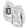 D.Broncos #10 Bo Nix Player Arctic Camo Salute to Service Hoodies Limited Game Qdoa Stitched Jerseys