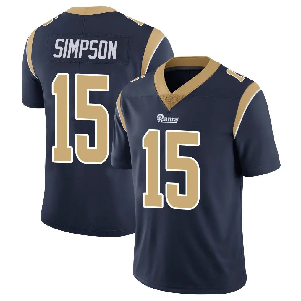 LA.Rams #15 Ty Simpson Player Navy Limited Vapor Untouchable Home Game Qdoa Stitched Jerseys