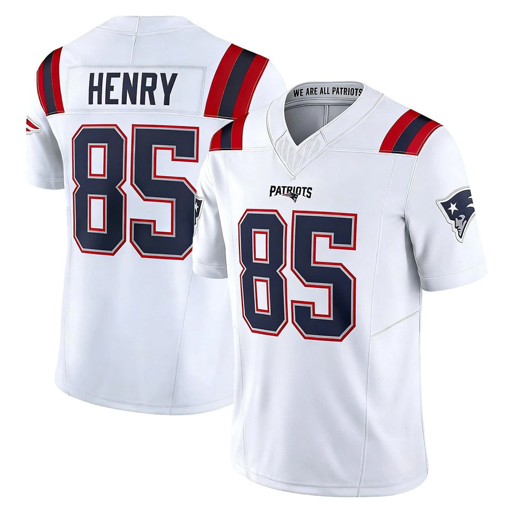 NE.Patriots #85 Hunter Henry Player White Limited Vapor F.U.S.E. Home Game Qdoa Stitched Jerseys