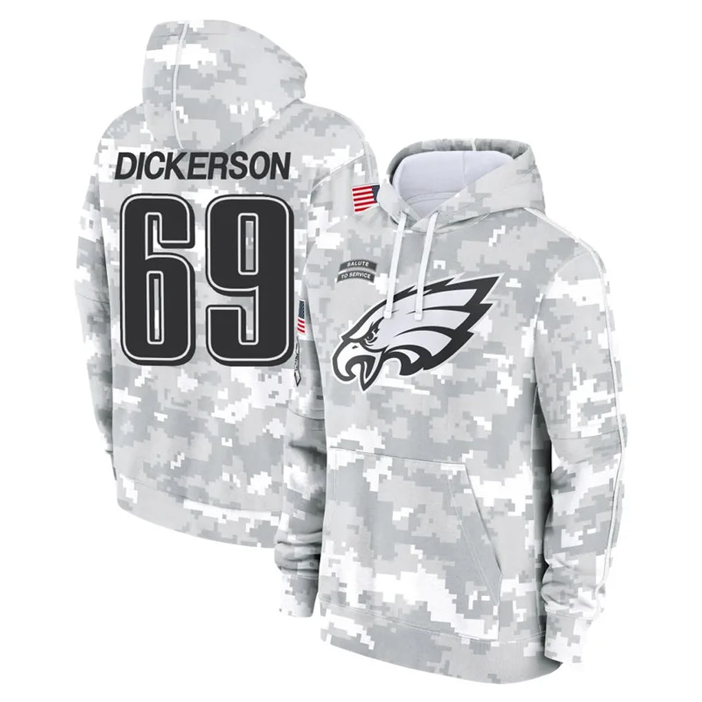 P.Eagles #69 Landon Dickerson Player Arctic Camo Salute to Service Pullover Hoodies Limited Game Qdoa Stitched Jerseys