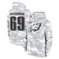 P.Eagles #69 Landon Dickerson Player Arctic Camo Salute to Service Pullover Hoodies Limited Game Qdoa Stitched Jerseys