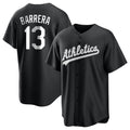 Athletics #13 Luis Barrera Player Black Fashion Home Game Qdoa Stitched Jerseys