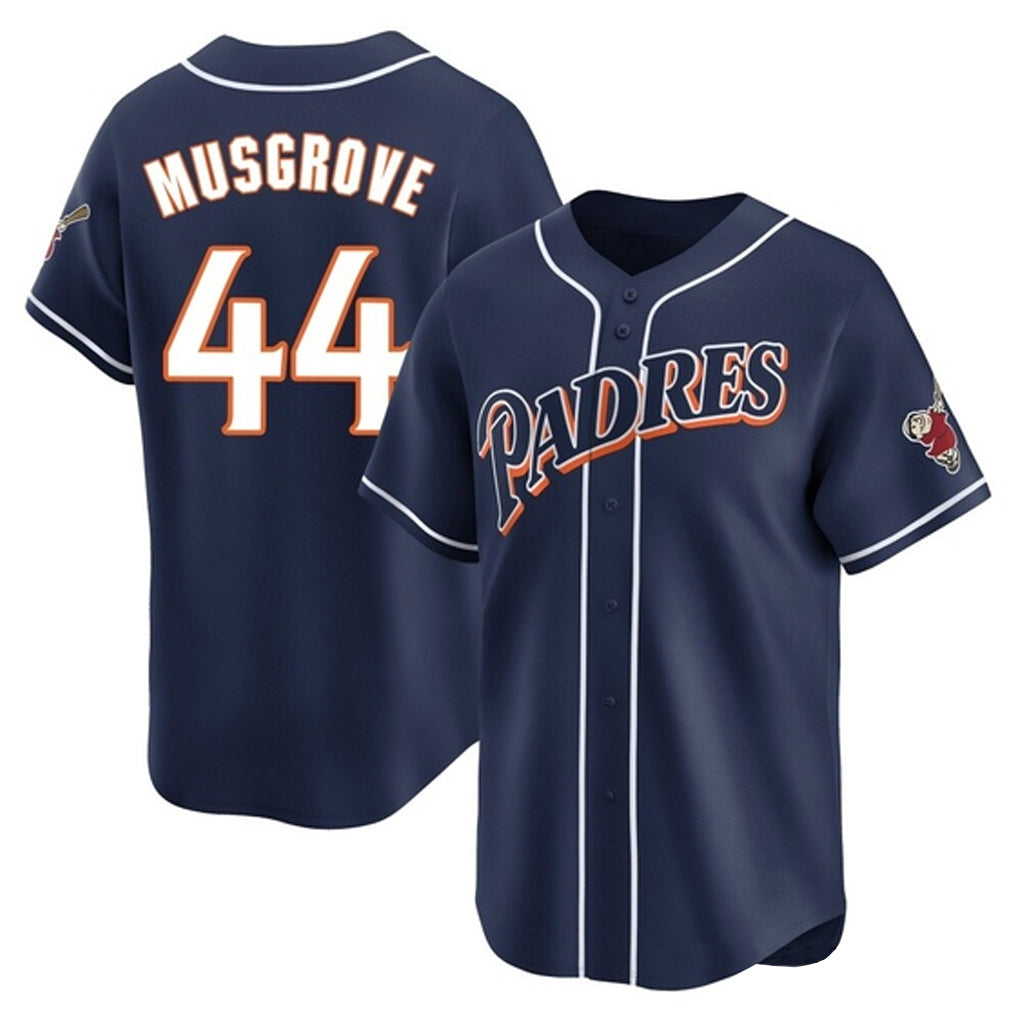 S.Diego Padres #44 Joe Musgrove Player Navy Cooperstown Collection Limited Home Qdoa Stitched Jerseys
