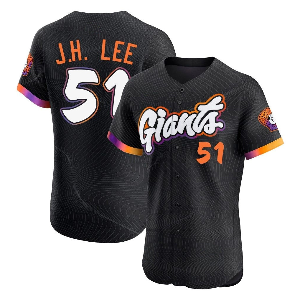 SF.Giants #51 Jung Hoo Lee Player Black 2025 City Connect Home Limited Elite Qdoa Stitched Jerseys