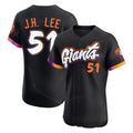 SF.Giants #51 Jung Hoo Lee Player Black 2025 City Connect Home Limited Elite Qdoa Stitched Jerseys