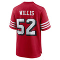 Qdoa SF.49ers #52 Patrick Willis Scarlet Retired Player Alternate Game Jersey