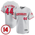 C.Reds #44 Elly De La Cruz Player Gray Vapor Premier Limited Home Qdoa Stitched Jerseys