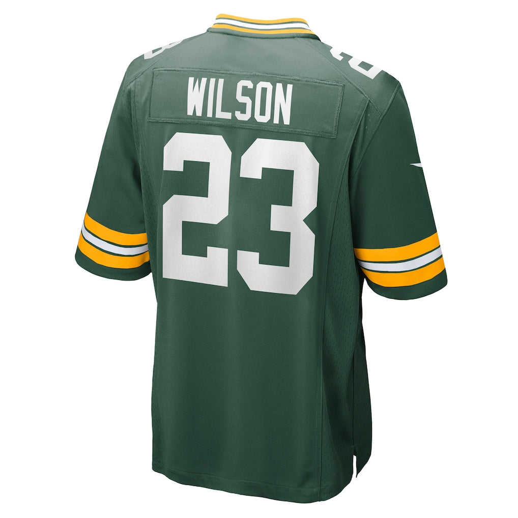 Qdoa GB.Packers #23 Emanuel Wilson Green Team Game Jersey