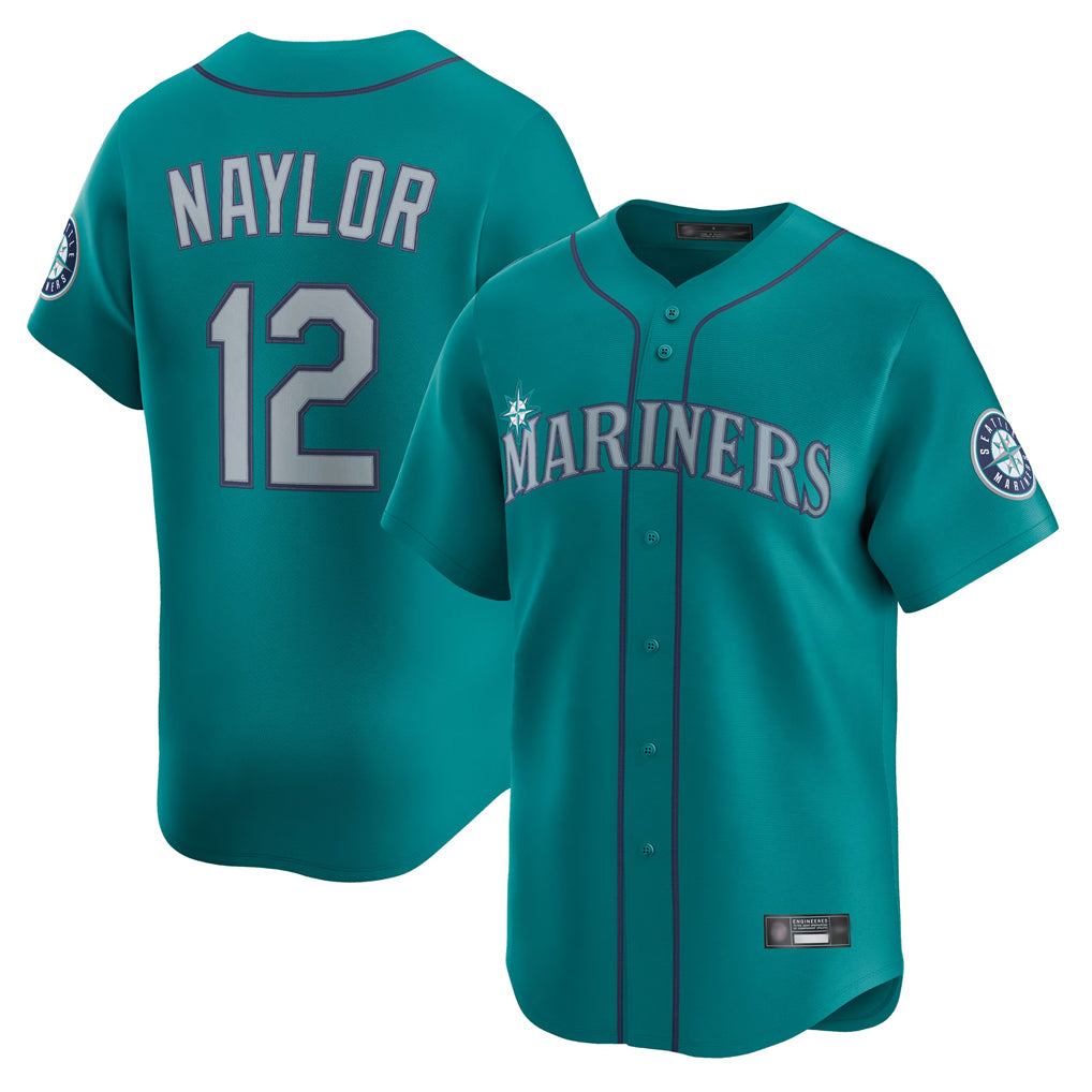 S.Mariners #12 Josh Naylor Player Teal Home Limited Qdoa Stitched Jerseys