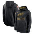 P.Eagles ## Eagles Blank Player Black Salute to Service Hoodies Limited Game Qdoa Stitched Jerseys