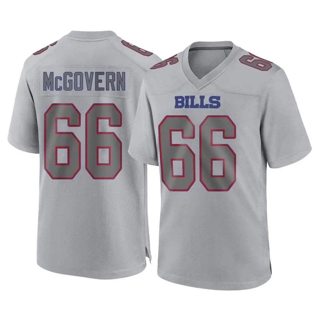 B.Bills #66 Connor McGovern Player Gray Home Game Qdoa Stitched Jerseys