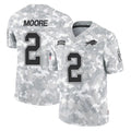 B.Bills #2 DJ Moore Player Arctic Camo Salute to Service Limited Game Qdoa Stitched Jerseys