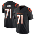 C.Bengals #71 Amarius Mims Player Black Vapor F.U.S.E. Limited Home Game Qdoa Stitched Jerseys