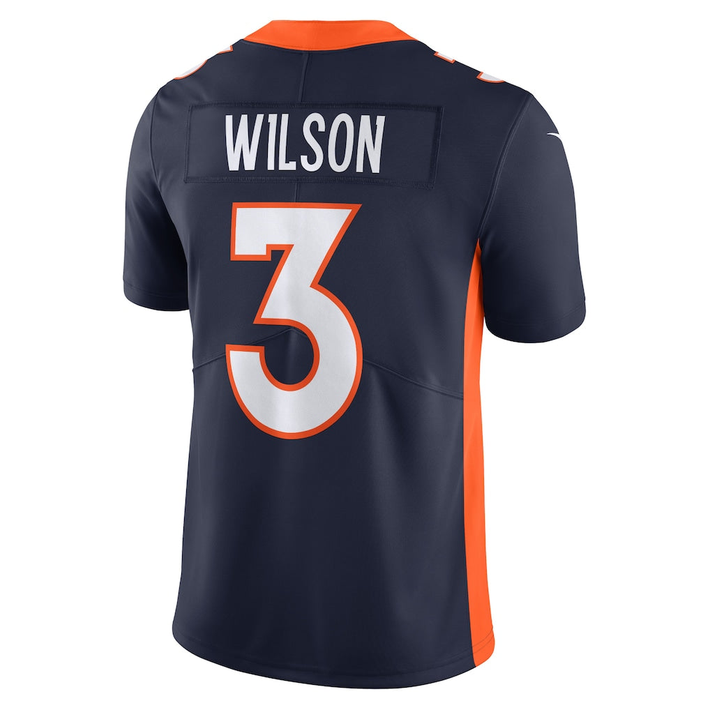 Qdoa D.Broncos #3 Russell Wilson Navy Vapor Untouchable Limited Jersey
