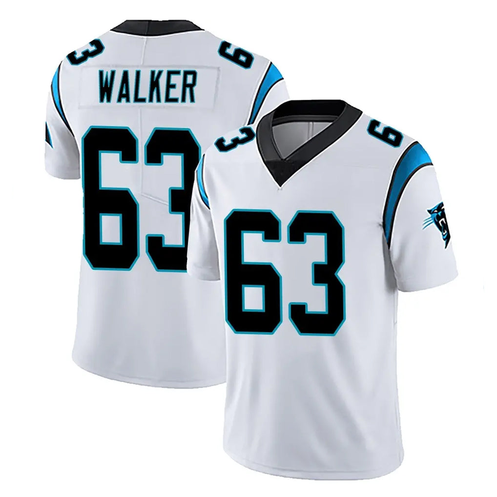 C.Panthers #63 Rasheed Walker Player White Vapor Untouchable Limited Game Qdoa Stitched Jerseys