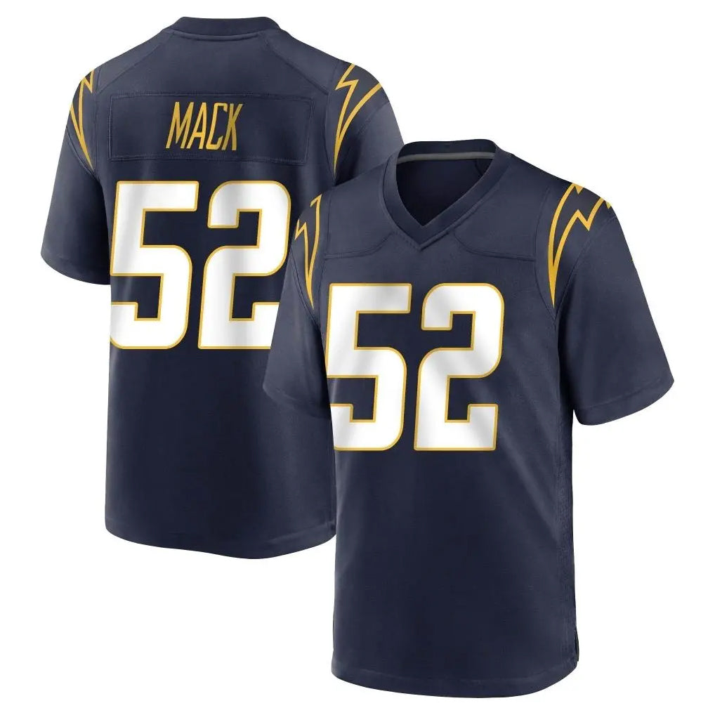 LA.Chargers #52 Khalil Mack Player Navy Home Game Qdoa Stitched Jerseys