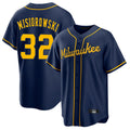 M.Brewers #32 Jacob Misiorowski Player Navy Home Game Qdoa Stitched Jerseys