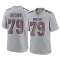 B.Bills #79 Spencer Brown Player Gray Home Game Qdoa Stitched Jerseys