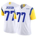 LA.Rams #77 Alaric Jackson Player White Limited Vapor F.U.S.E. Home Game Qdoa Stitched Jerseys