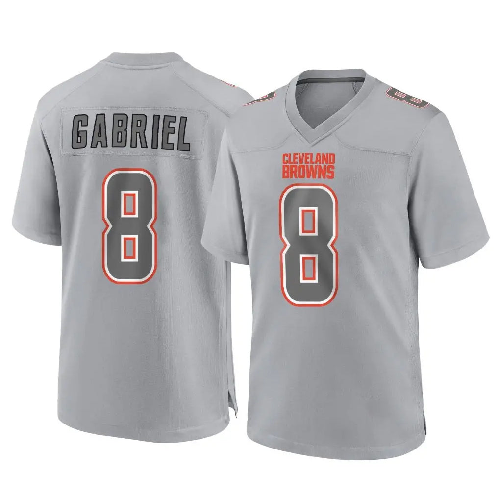 C.Browns #8 Dillon Gabriel Player Gray Atmosphere Fashion Game Qdoa Stitched Jerseys