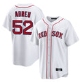 B.Red Sox #52 Wilyer Abreu Player White Home Game Qdoa Stitched Jerseys