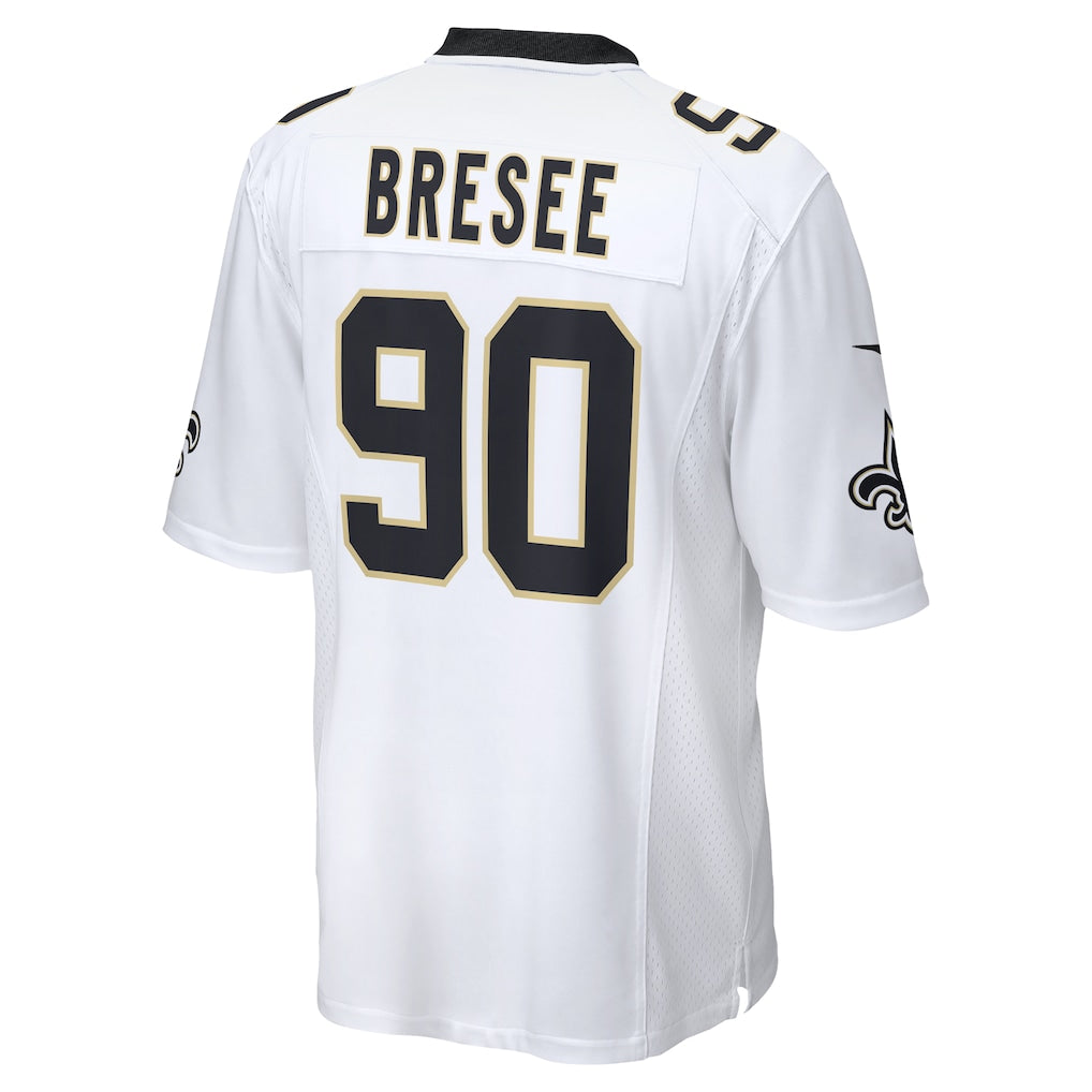 Qdoa NO.Saints #90 Bryan Bresee White Game Jersey