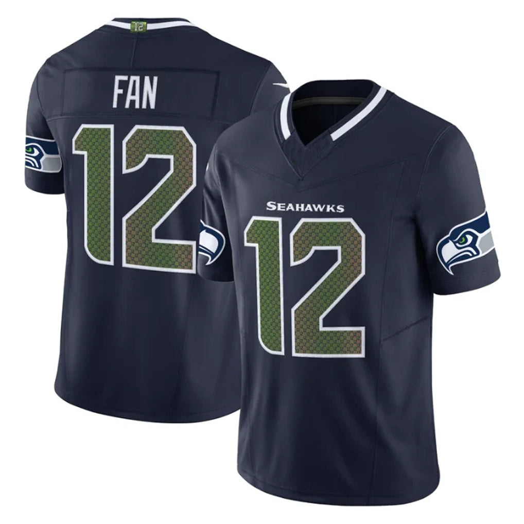 S.Seahawks #12 12th Fan Player Navy Rivalries Vapor Limited Home Game Qdoa Stitched Jerseys