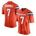 C.Browns #7 Tyson Campbell Player Orange Home Game Qdoa Stitched Jerseys