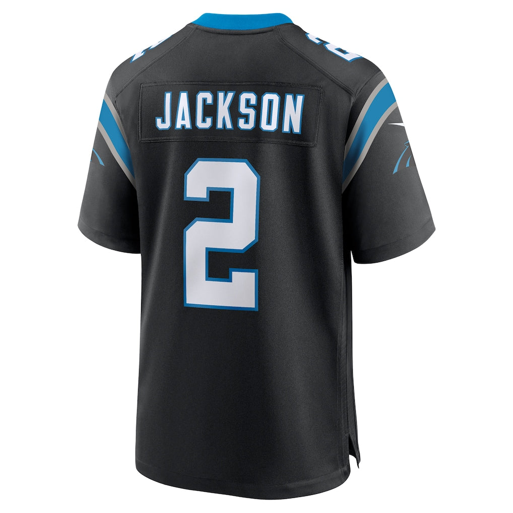 Qdoa C.Panthers #2 Mike Jackson Black Game Jersey