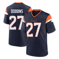 D.Broncos #27 J.K. Dobbins Player Navy Home Game Qdoa Stitched Jerseys