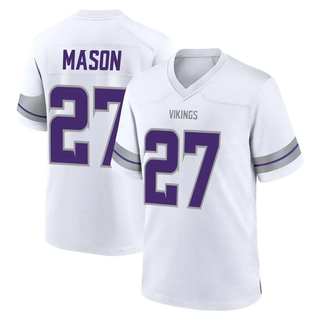 M.Vikings #27 Jordan Mason Player White Alternate Home Game Qdoa Stitched Jerseys