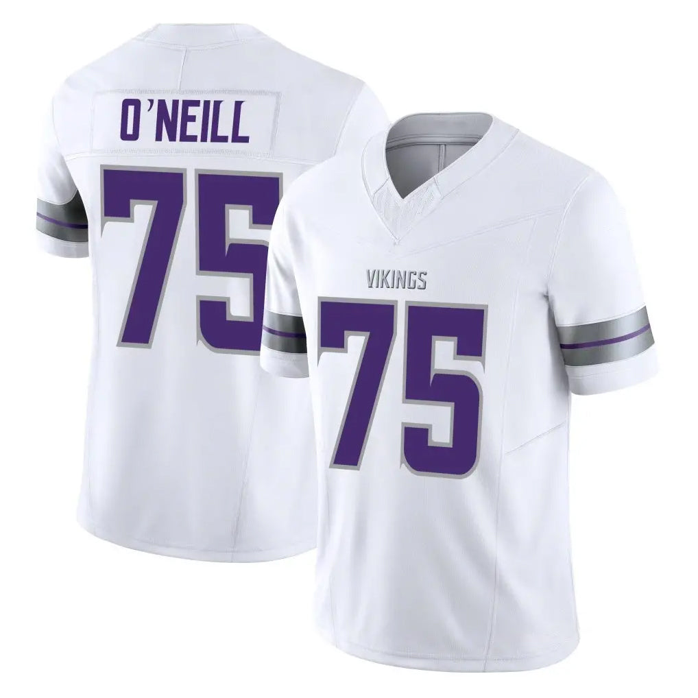 M.Vikings #75 Brian O'Neill Player White Limited Alternate Vapor F.U.S.E. Home Game Qdoa Stitched Jerseys