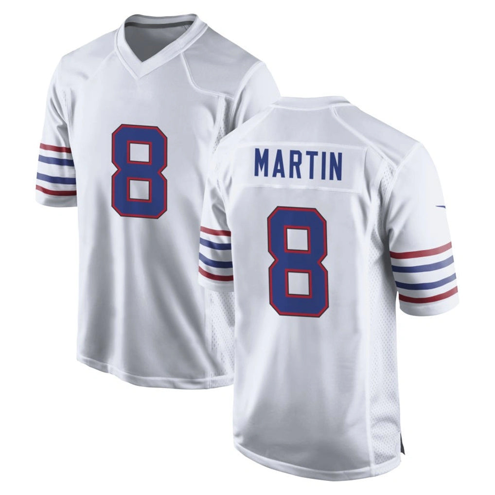 B.Bills #8 Terrel Bernard Player White Alternate Game Qdoa Stitched Jerseys