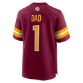 Qdoa W.Commanders #1 Dad Burgundy Game Jersey