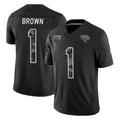 J.Jaguars #1 Montaric Brown Player Black Limited 2026 Salute to Service Home Game Qdoa Stitched Jerseys