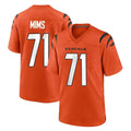 C.Bengals #71 Amarius Mims Player Orange Home Game Qdoa Stitched Jerseys
